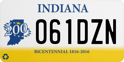 IN license plate 061DZN