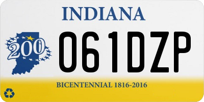 IN license plate 061DZP