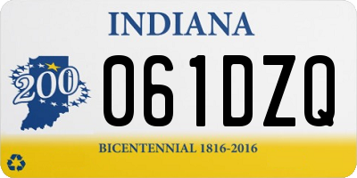 IN license plate 061DZQ