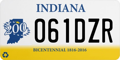 IN license plate 061DZR