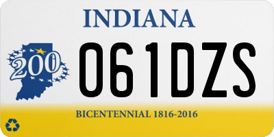 IN license plate 061DZS