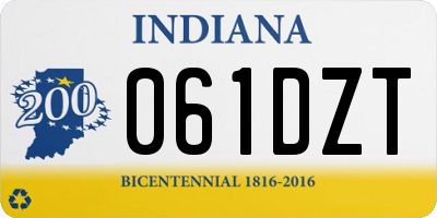 IN license plate 061DZT