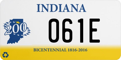 IN license plate 061E