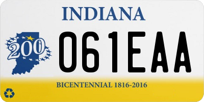 IN license plate 061EAA