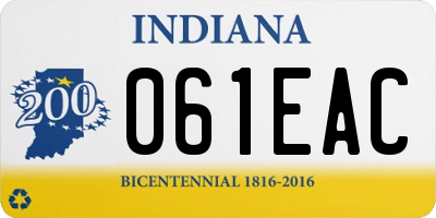 IN license plate 061EAC