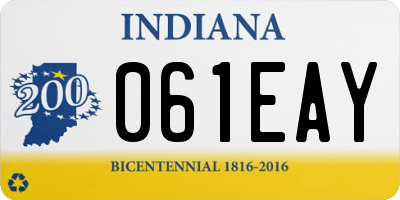 IN license plate 061EAY