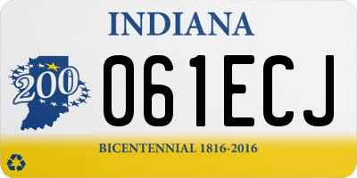 IN license plate 061ECJ