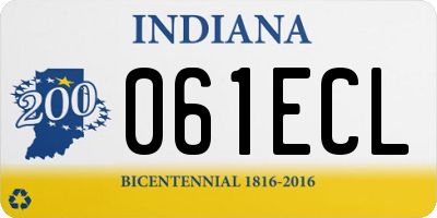IN license plate 061ECL