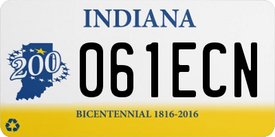 IN license plate 061ECN