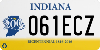 IN license plate 061ECZ