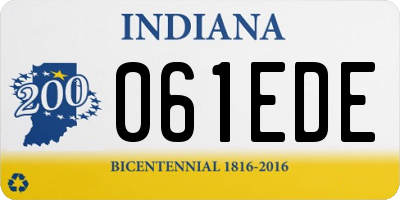 IN license plate 061EDE