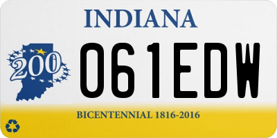 IN license plate 061EDW