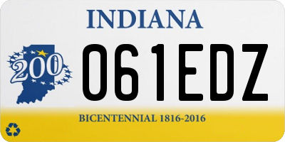 IN license plate 061EDZ