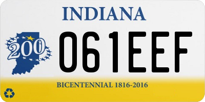 IN license plate 061EEF