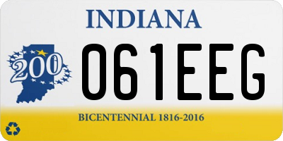 IN license plate 061EEG