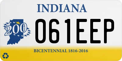 IN license plate 061EEP