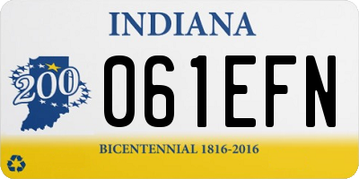 IN license plate 061EFN