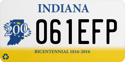 IN license plate 061EFP