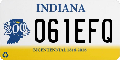 IN license plate 061EFQ