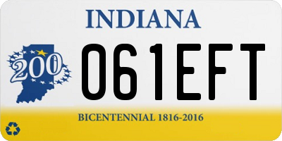 IN license plate 061EFT