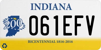 IN license plate 061EFV