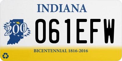 IN license plate 061EFW