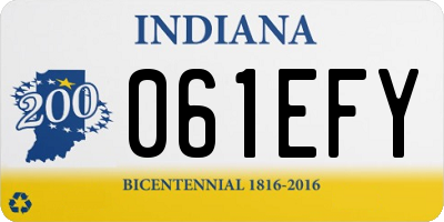 IN license plate 061EFY