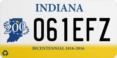 IN license plate 061EFZ