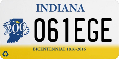 IN license plate 061EGE
