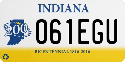 IN license plate 061EGU