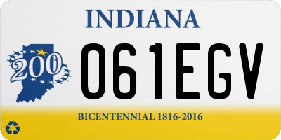 IN license plate 061EGV