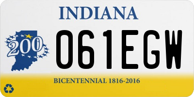 IN license plate 061EGW