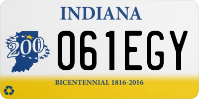 IN license plate 061EGY