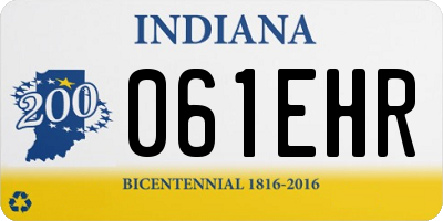 IN license plate 061EHR