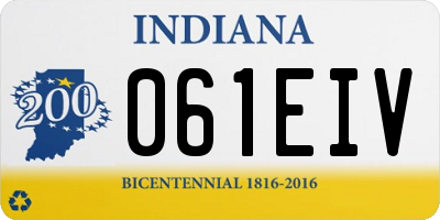IN license plate 061EIV