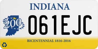 IN license plate 061EJC