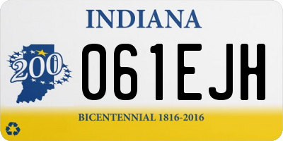 IN license plate 061EJH