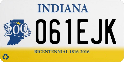 IN license plate 061EJK