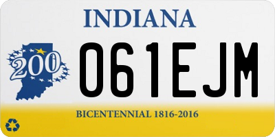 IN license plate 061EJM