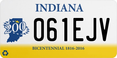 IN license plate 061EJV