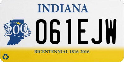 IN license plate 061EJW