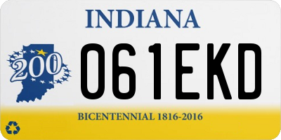 IN license plate 061EKD