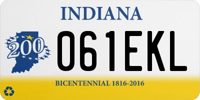 IN license plate 061EKL
