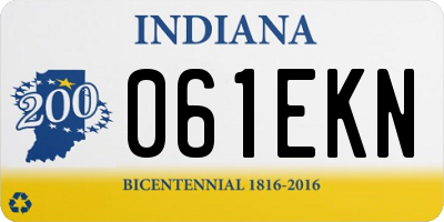 IN license plate 061EKN