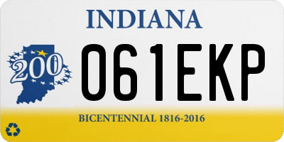 IN license plate 061EKP