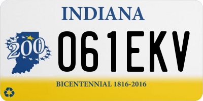 IN license plate 061EKV