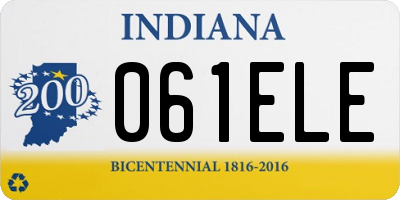 IN license plate 061ELE