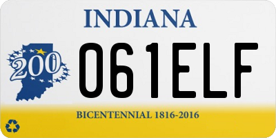 IN license plate 061ELF