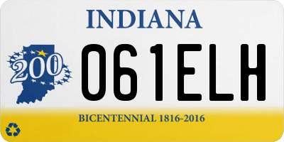 IN license plate 061ELH