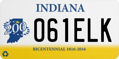 IN license plate 061ELK